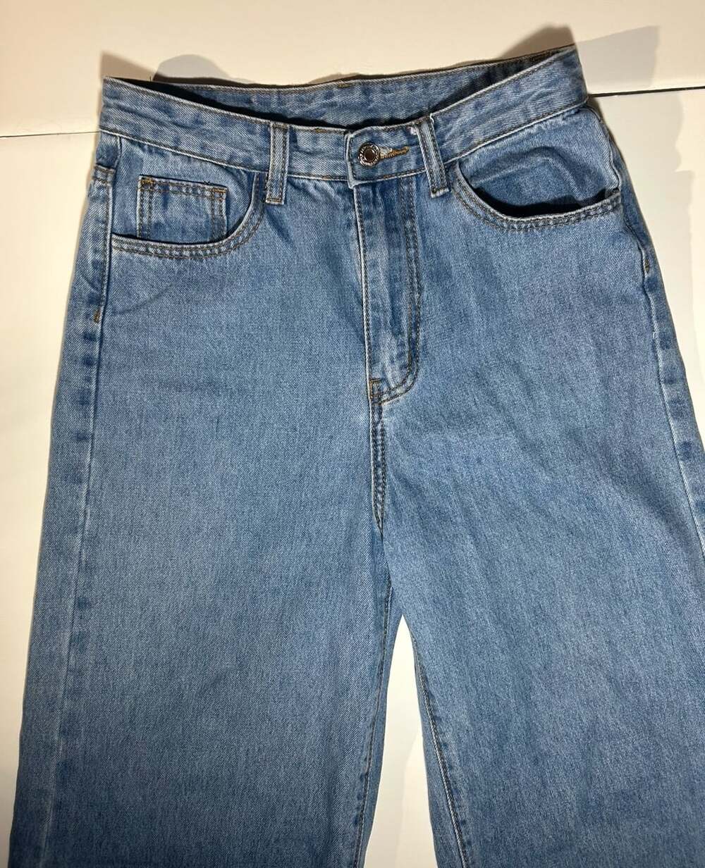 Baggy High Rise Blue Jeans Womens 4 Relax Wide Leg Y2K Shein Denim